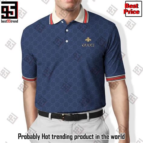 gucci bee polo shirt replica|gucci navy striped polo shirt.